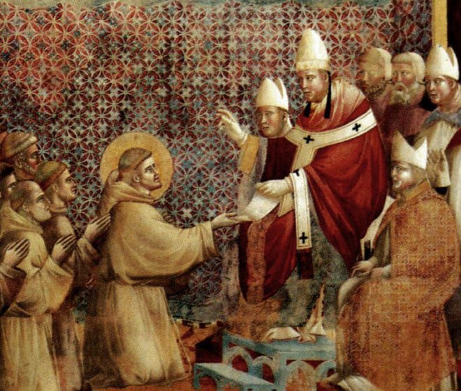 Il Papa Innocenzo III conferma la Regola di San Francesco, 1209