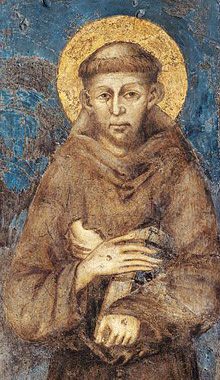 Ritratto di San Francesco del Cimabue - Particolare