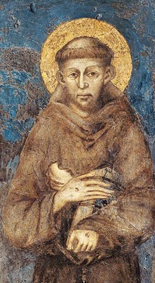 Ritratto di San Francesco del Cimabue - Particolare
